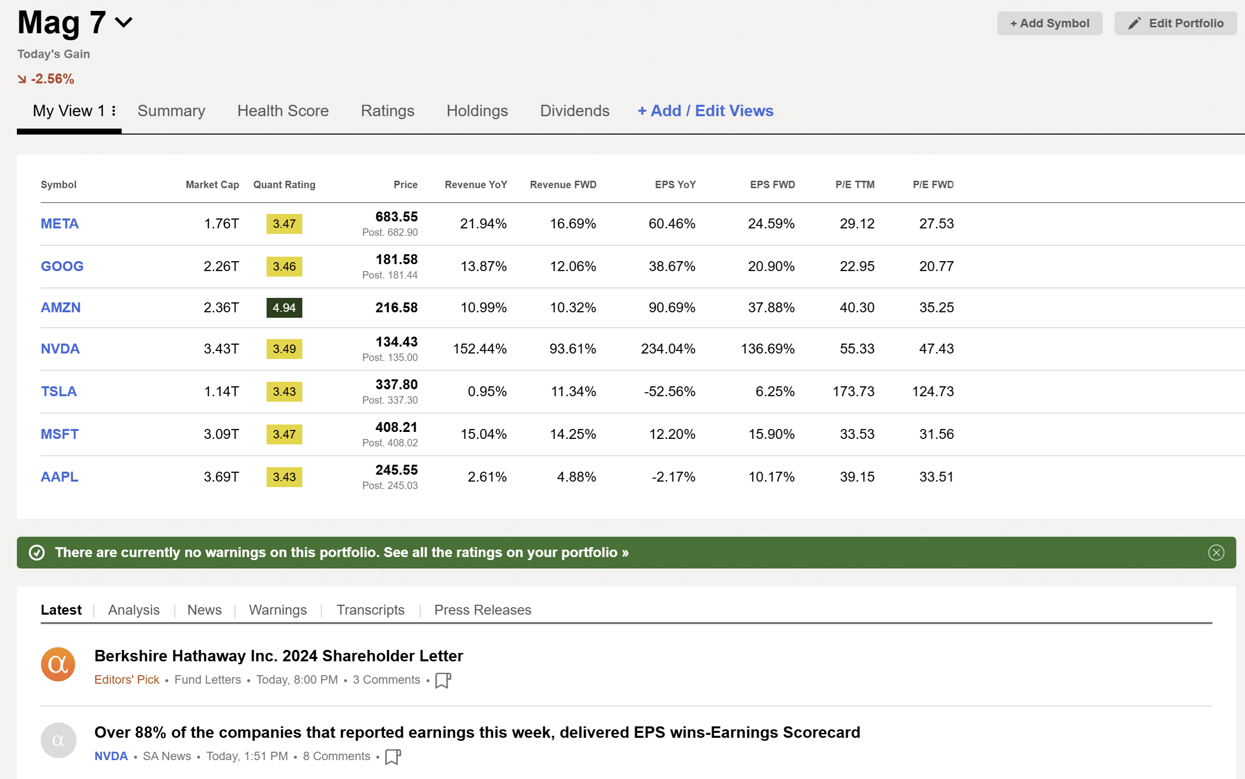 Seeking Alpha Portfolio Tracker 2025