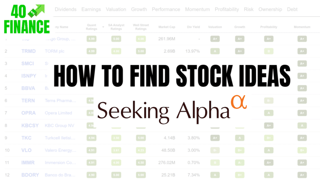 Seeking Alpha Stock Ideas