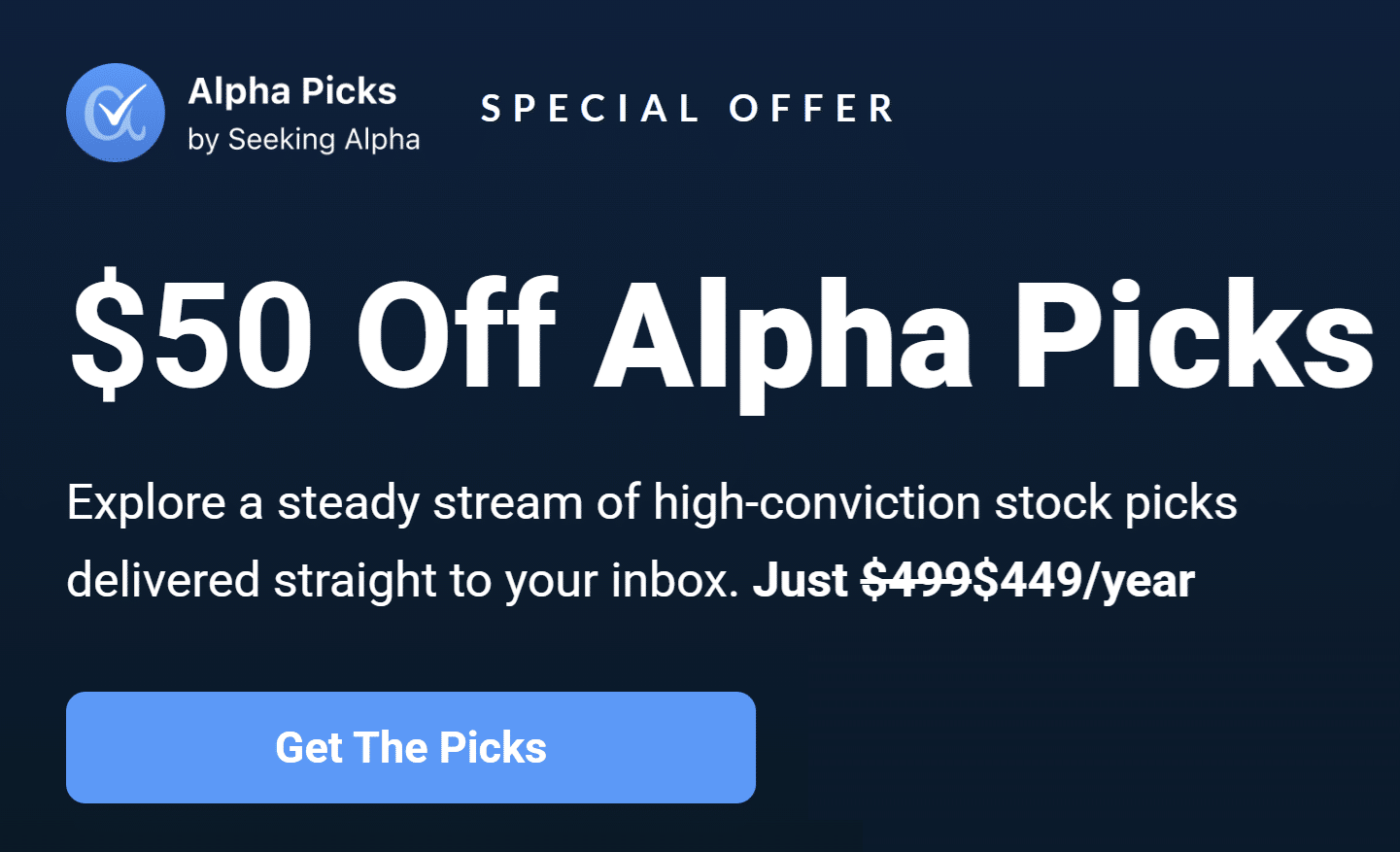 Alpha Picks promo discount