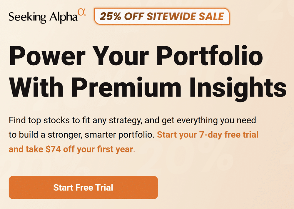 Seeking Alpha Premium July Sale 25% Off